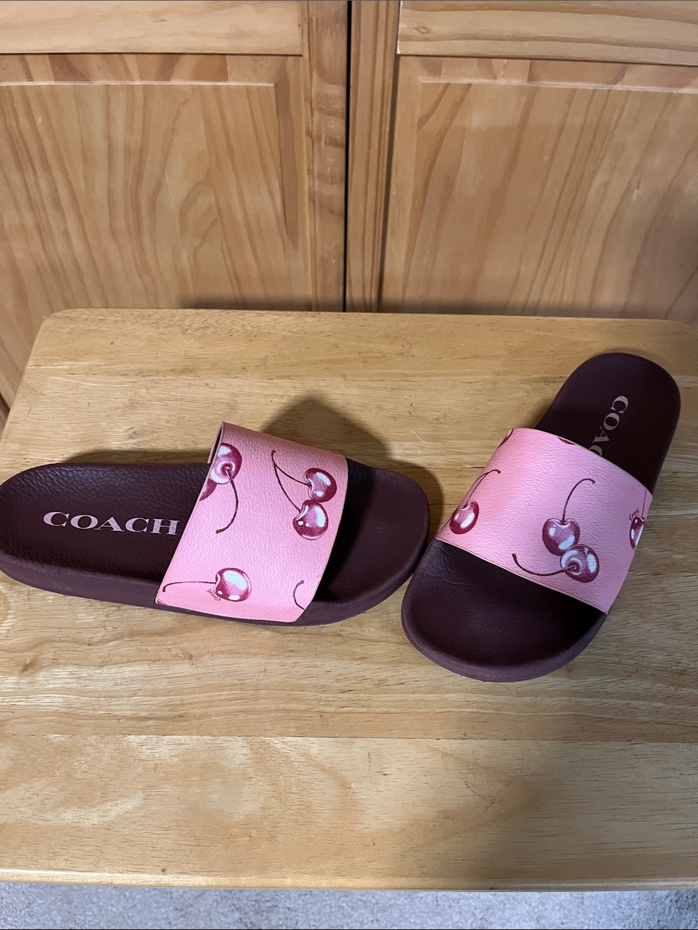 Pink Cherry Coach Sports Slide - Picture 6 of 6